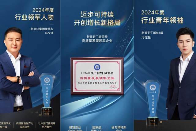 时代强音丨新豪轩门窗荣获三奖，奏响高质量发展主旋律